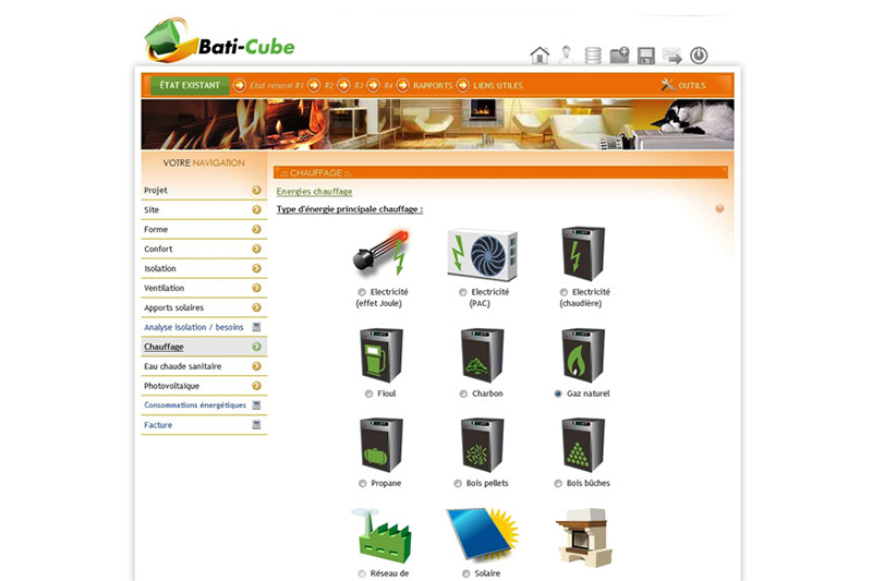 Page web Bati-Cube